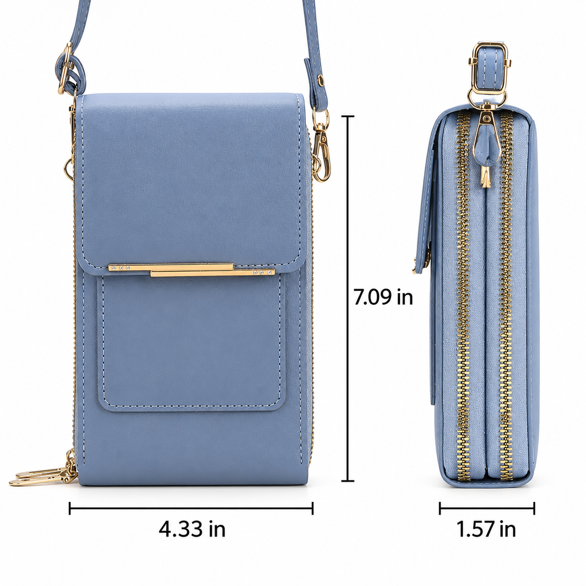 📱Touchscreen Crossbody Phone Bag with Card Slots & Dual Zippers📱