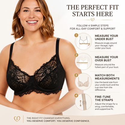 Women's Full Coverage Lace Support Bra