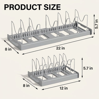 Expandable Pot Lid & Pan Organizer Rack