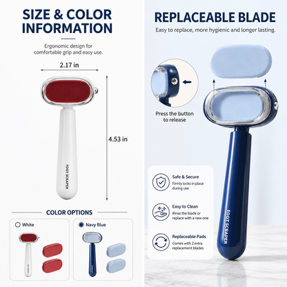 2-in-1 Foot Callus Remover – Dual-Sided Foot File with Replaceable Blade