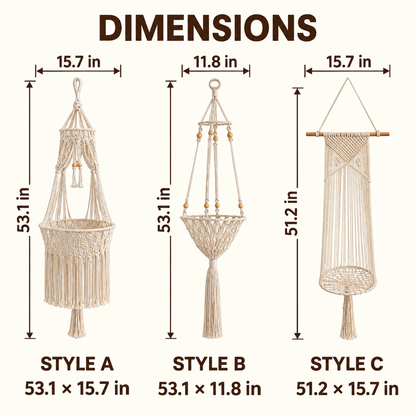 Handwoven Macramé Hanging Cat Bed for Cozy Elevated Lounging