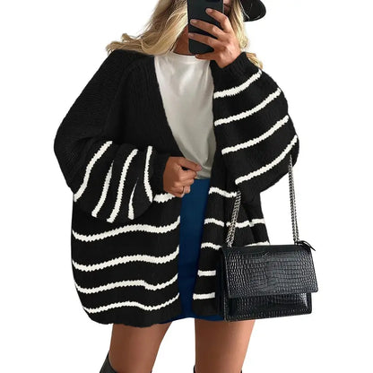 Women's Oversized Open-Front Knit Cardigan