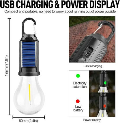 💡Rechargeable Solar LED Light Bulbs with Waterproof Clip Hook💡