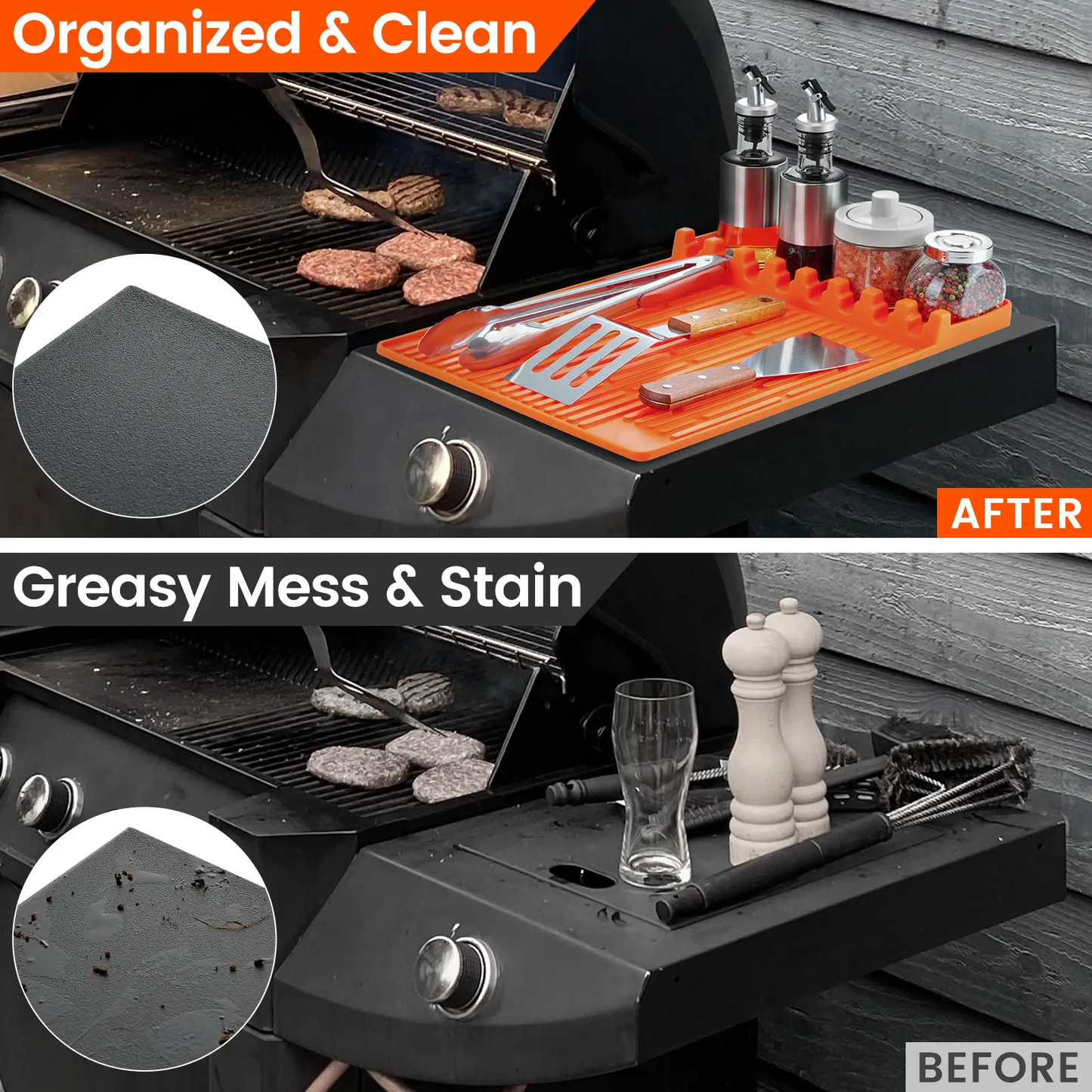 🔥Anti-slip and heat-resistant barbecue tool rack silicone pad🔥