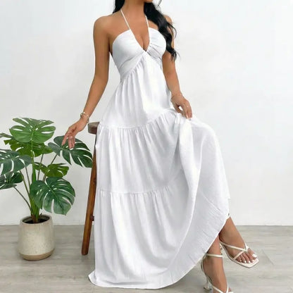 Women's Plain Dress, Summer Clothes Women, Casual Basic Loose Fit Sleeveless Dress for Beach Holiday Vacation