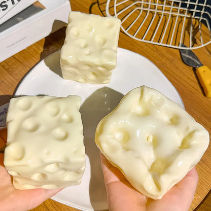 Slow Rise Squishy Cheese Block – Ultra Soft Stress Relief Fidget Toy