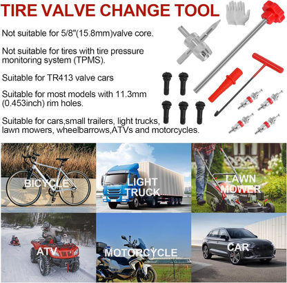 🚗14-piece quick tire valve changer tool kit🚗