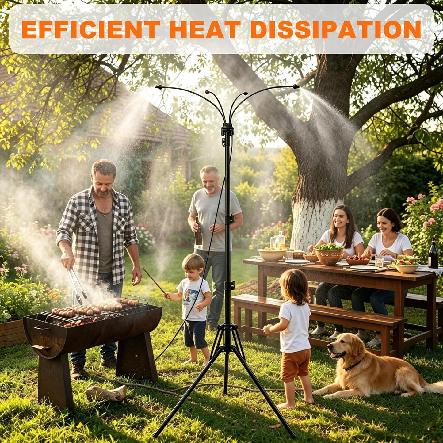 6FT Height Adjustable Outdoor Misting System