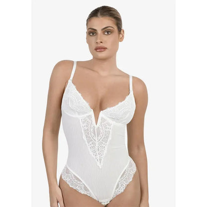 Shapewear Bodysuit | Deep V-Neck, Smooth Fit & Breathable Stretch