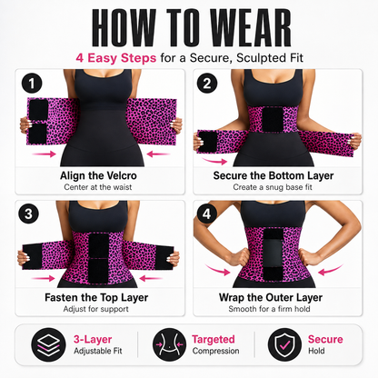 Multicolor Leopard Waist Shaper & Fitness Trimmer Belt