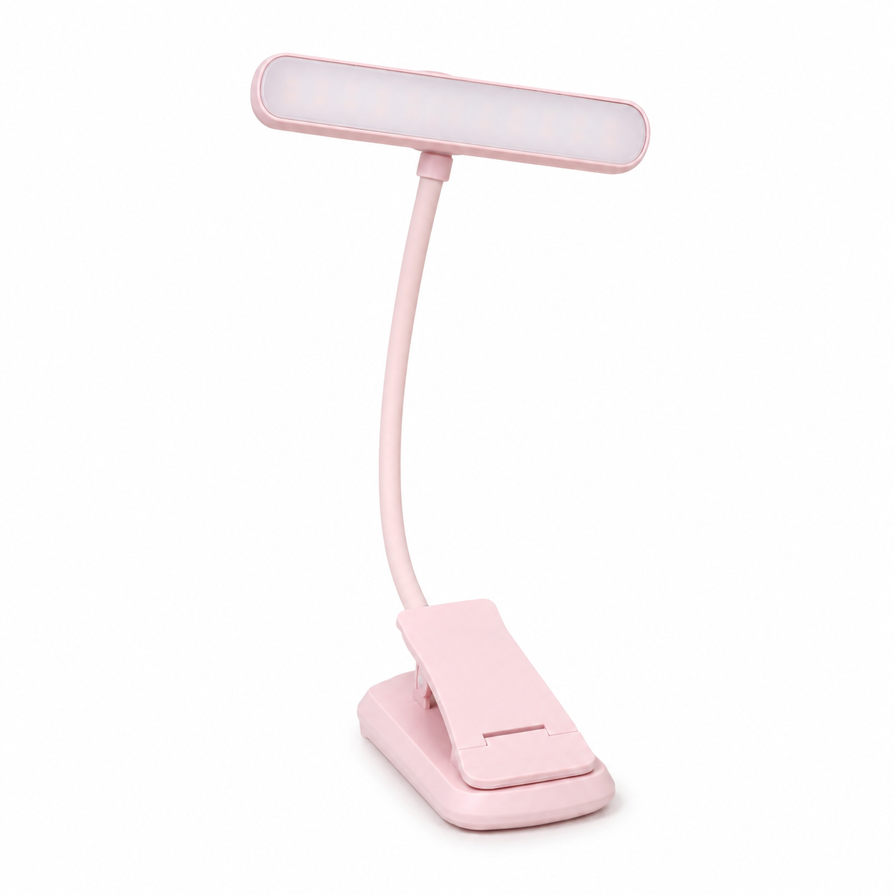 Dual-Head Rechargeable Reading Light – 15 Brightness Modes & Wide Clip
