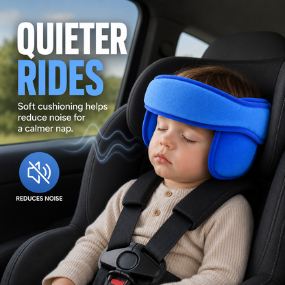 Child car seat headrest sleep support belt