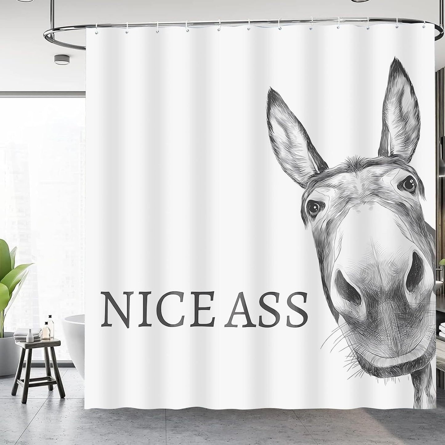 Funny Donkey Shower Curtain