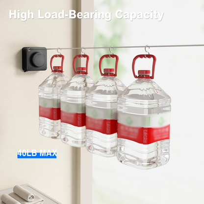 Wall-mounted adjustable telescopic stainless steel clothes rack