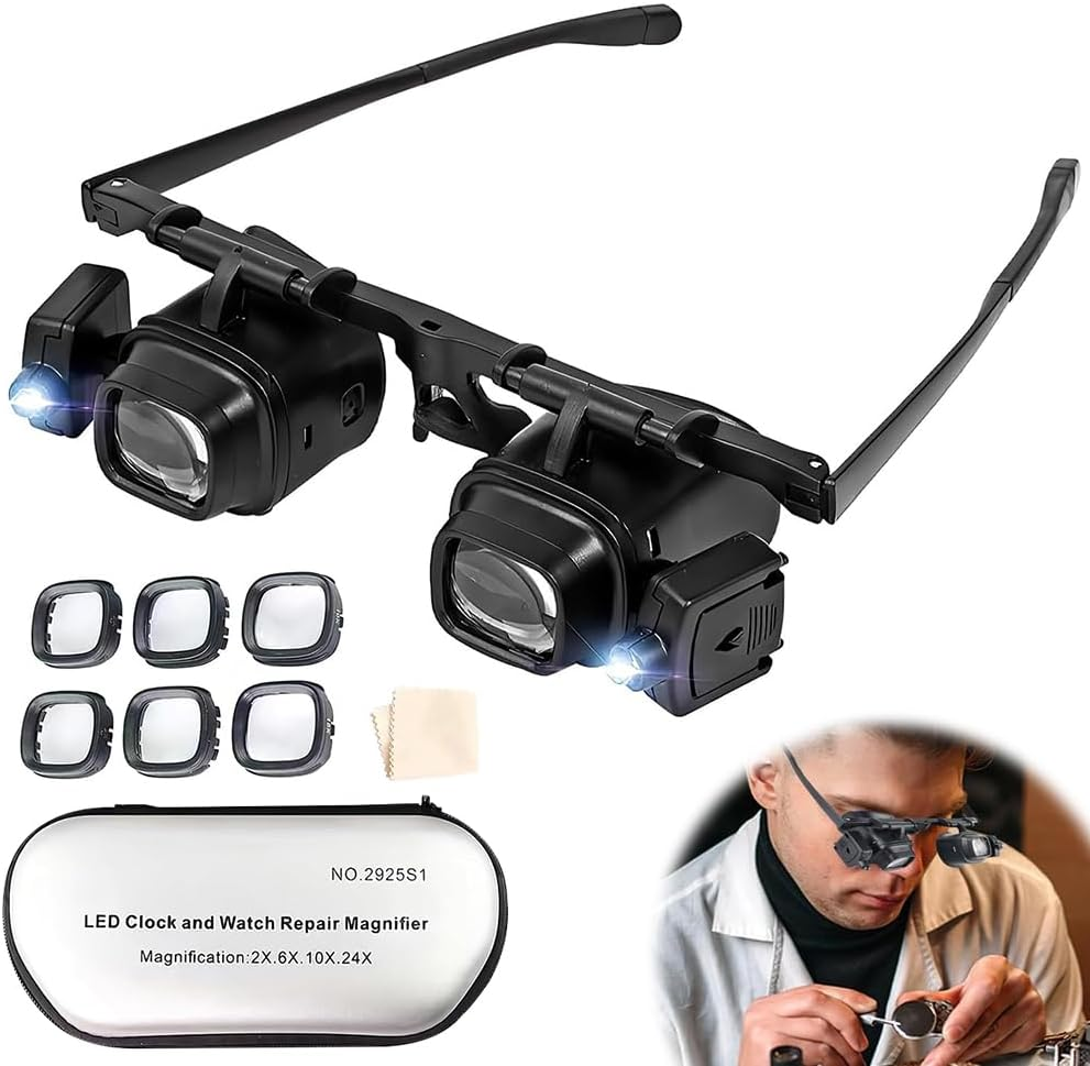 2X–24X LED Head Magnifier – Hands-Free Precision Work