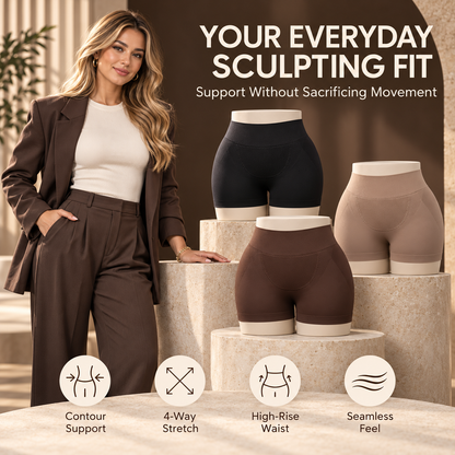 Women’s Seamless High-Waist Shaping Shorts with Butt Lift Support