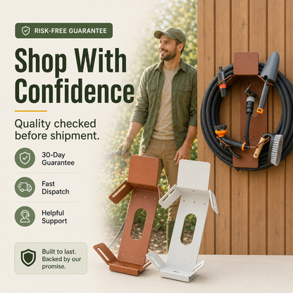 Heavy-Duty Detachable Garden Hose Holder &amp; Storage Rack