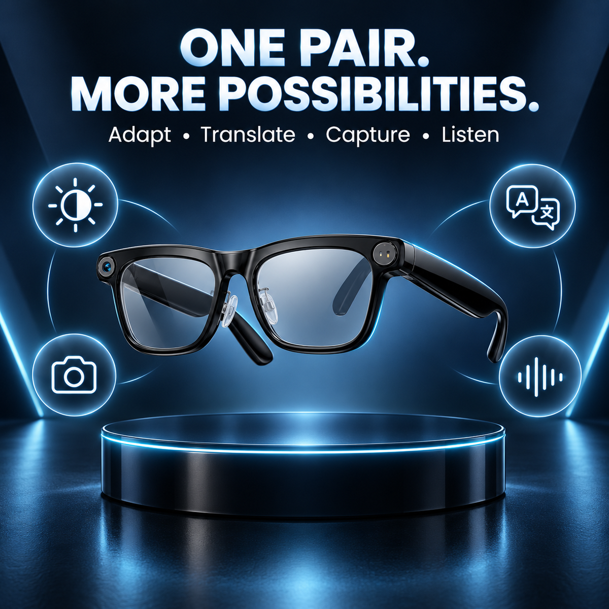 🔥Free shipping🔥AI Smart Glasses with Camera, Translation & Open-Ear Audio👓