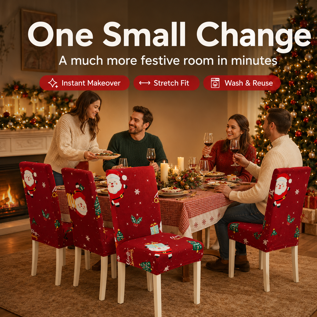 Turn Everyday Dining Chairs Into Christmas Décor