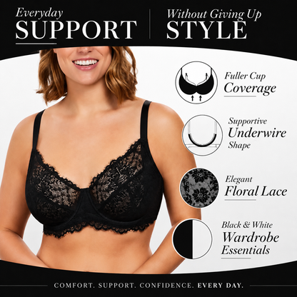 Women's Full Coverage Lace Support Bra