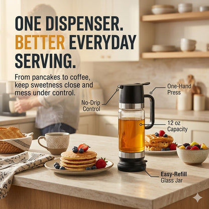No-Drip Honey Dispenser for Clean, Effortless Everyday Pouring