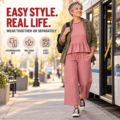 Women's Gingham 2 Piece Outfit