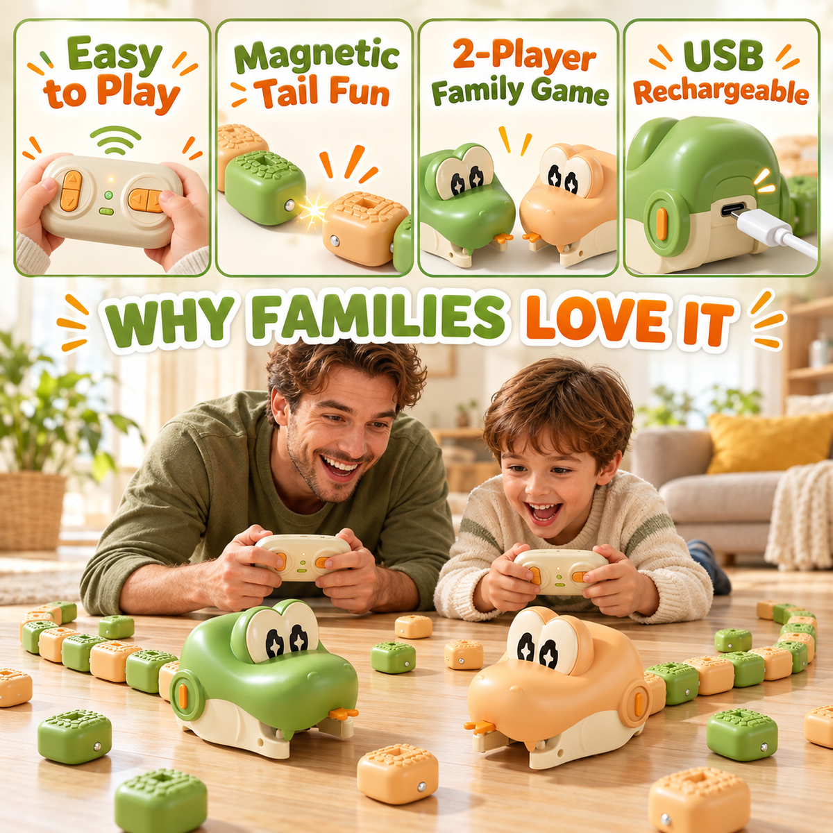 Remote Control Snake Battle Game – Eat, Grow, Win Together