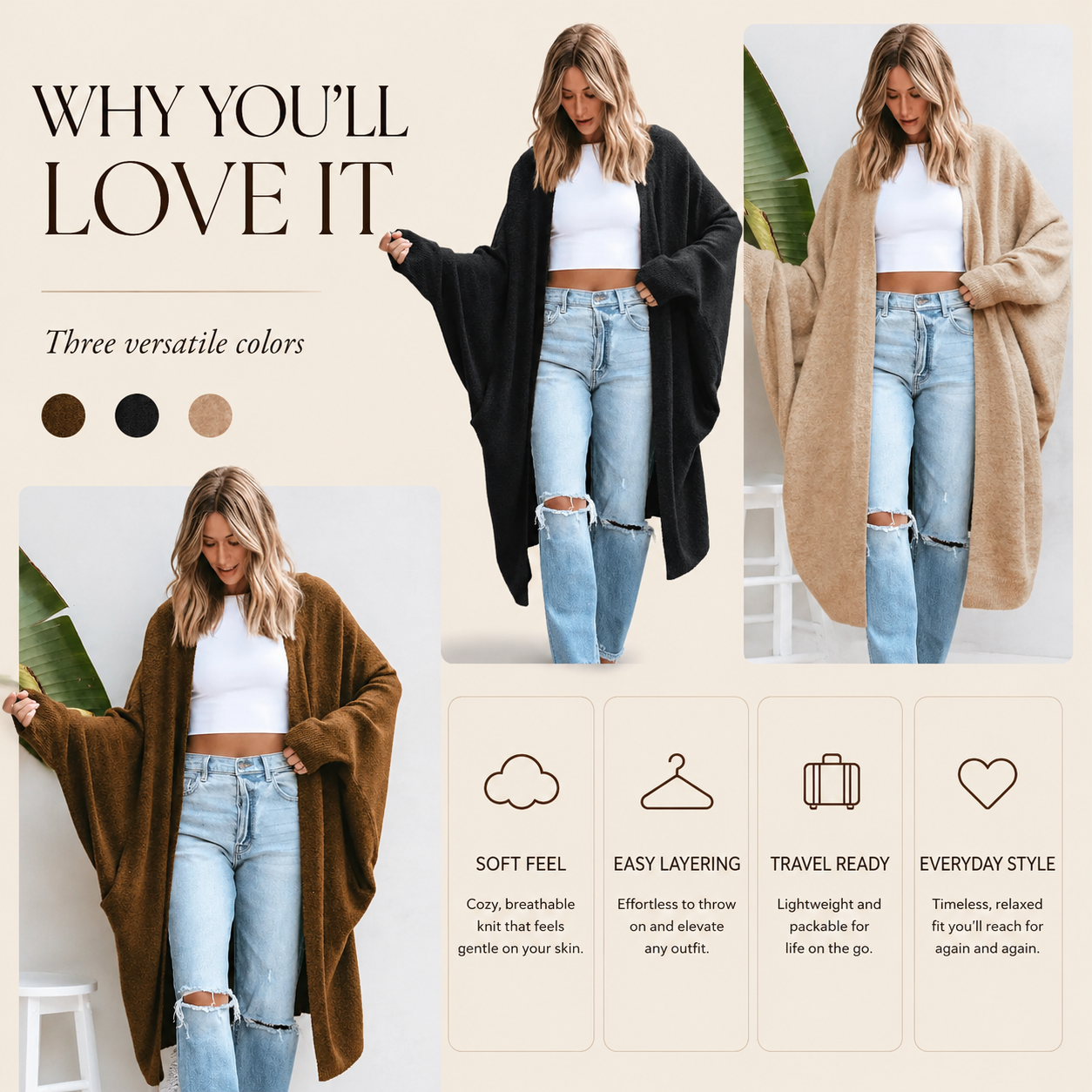 Cozy Oversized Longline Cardigan for Effortless Everyday Layering