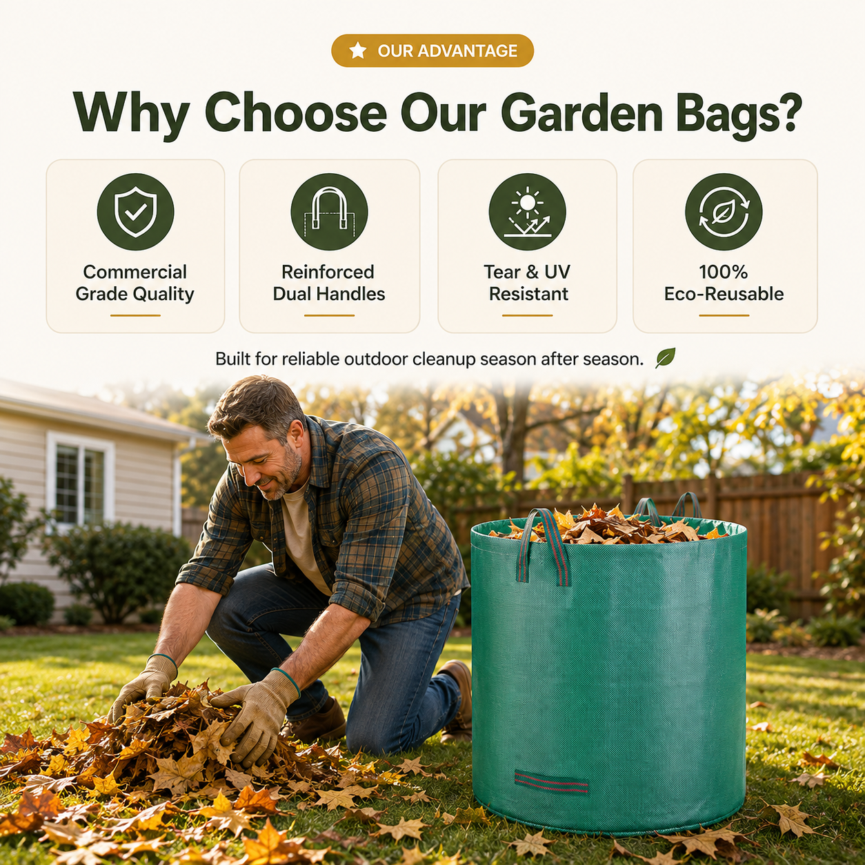 Heavy-Duty Lawn &amp; Garden Leaf Bag