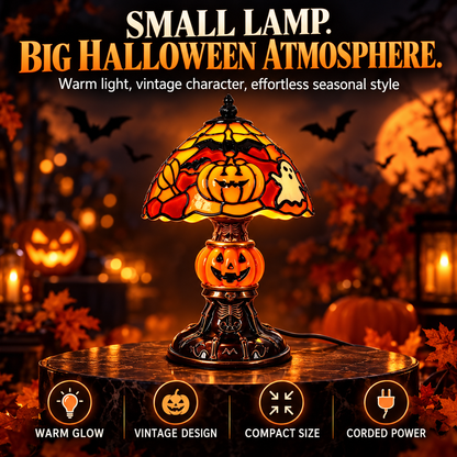 🎃Retro Pumpkin Bat Pattern Single Desk Lamp — Vintage Glow Night Light🎃