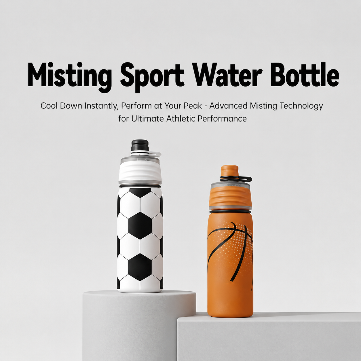 20oz Stainless Steel Water Bottle - with Spray Cooling Function