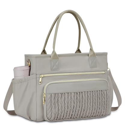 Extra-large capacity lunch bag with adjustable shoulder strap and long-lasting insulation