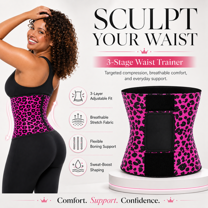 Multicolor Leopard Waist Shaper & Fitness Trimmer Belt