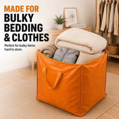 📦400L extra-large capacity clothing storage bag with handles and zippers📦
