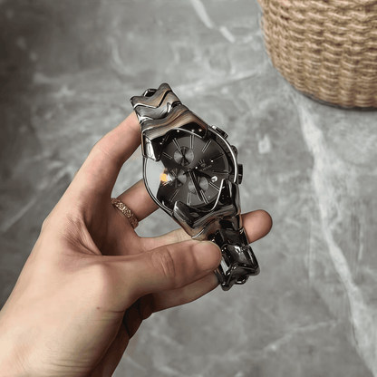 Future-Form Wave-Link Chronograph Watch