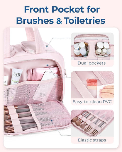 Large Capacity Double-Open Cosmetic Bag