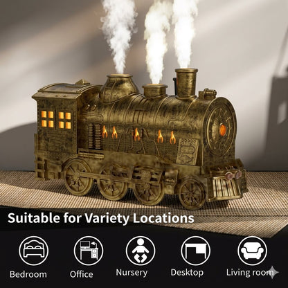 Train Diffuser 300ML Essential Oil Diffuser Cool Mist Humidifier Aroma Diffuser with Night Light