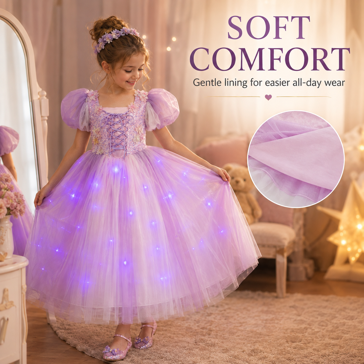 Magical Light-Up Princess Twirl Dress