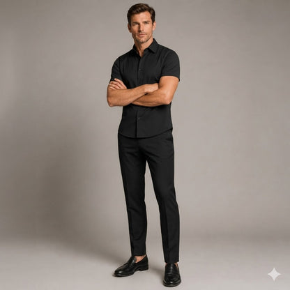 Men's 4-Way Ultra-Stretch Short Sleeve Dress Shirt