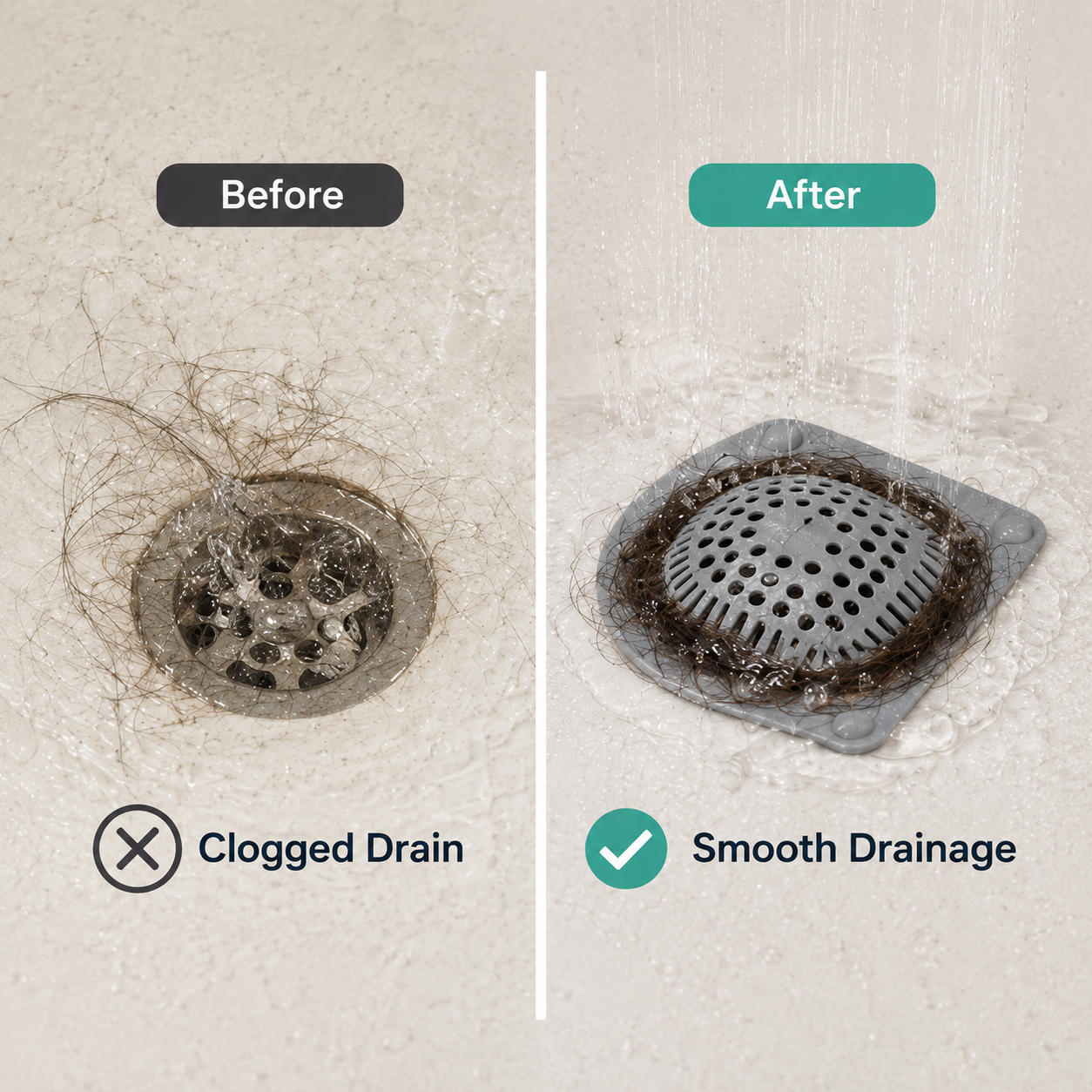 Silicone Drain Hair Catcher – Effectively Prevents Drain Clogs