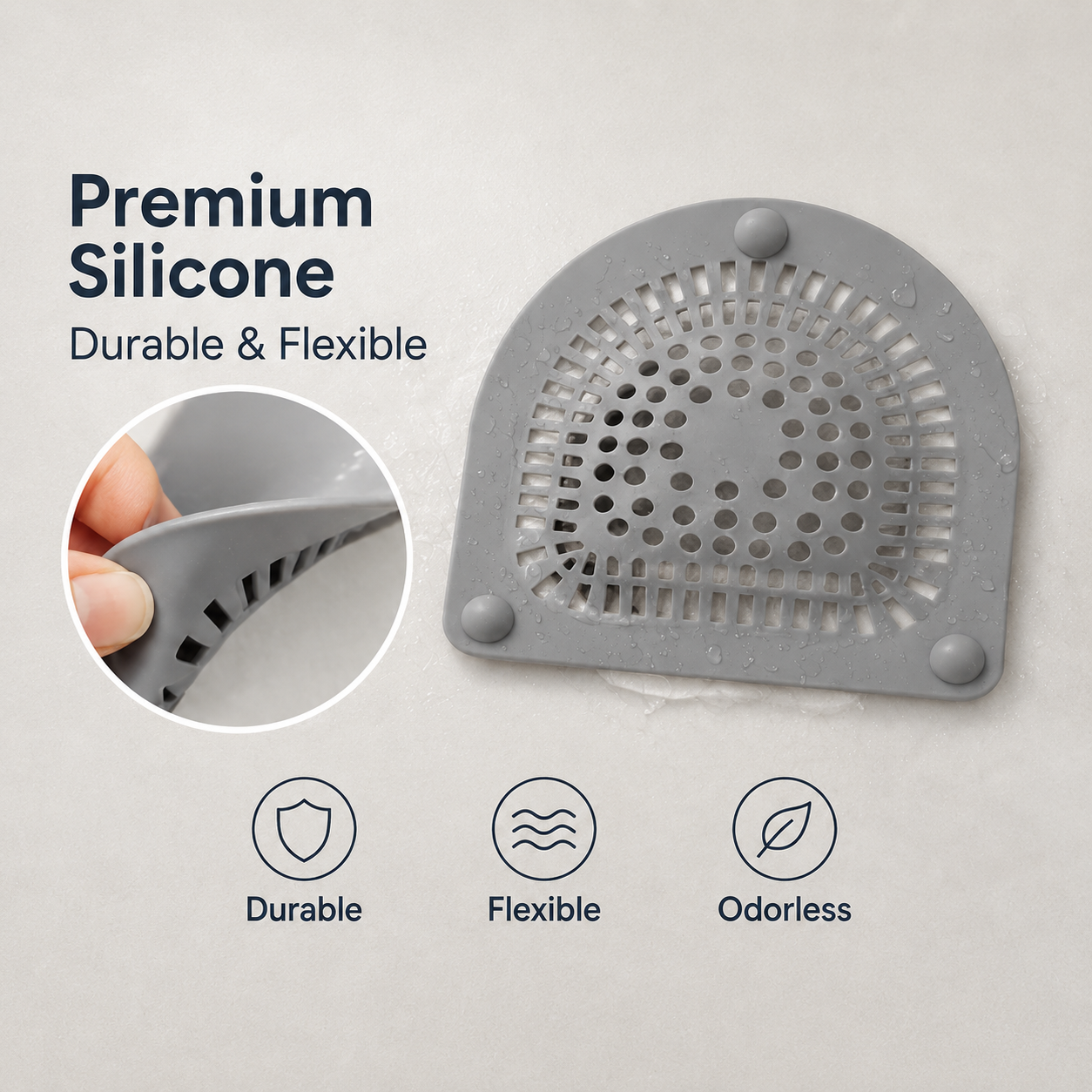 Silicone Drain Hair Catcher – Effectively Prevents Drain Clogs