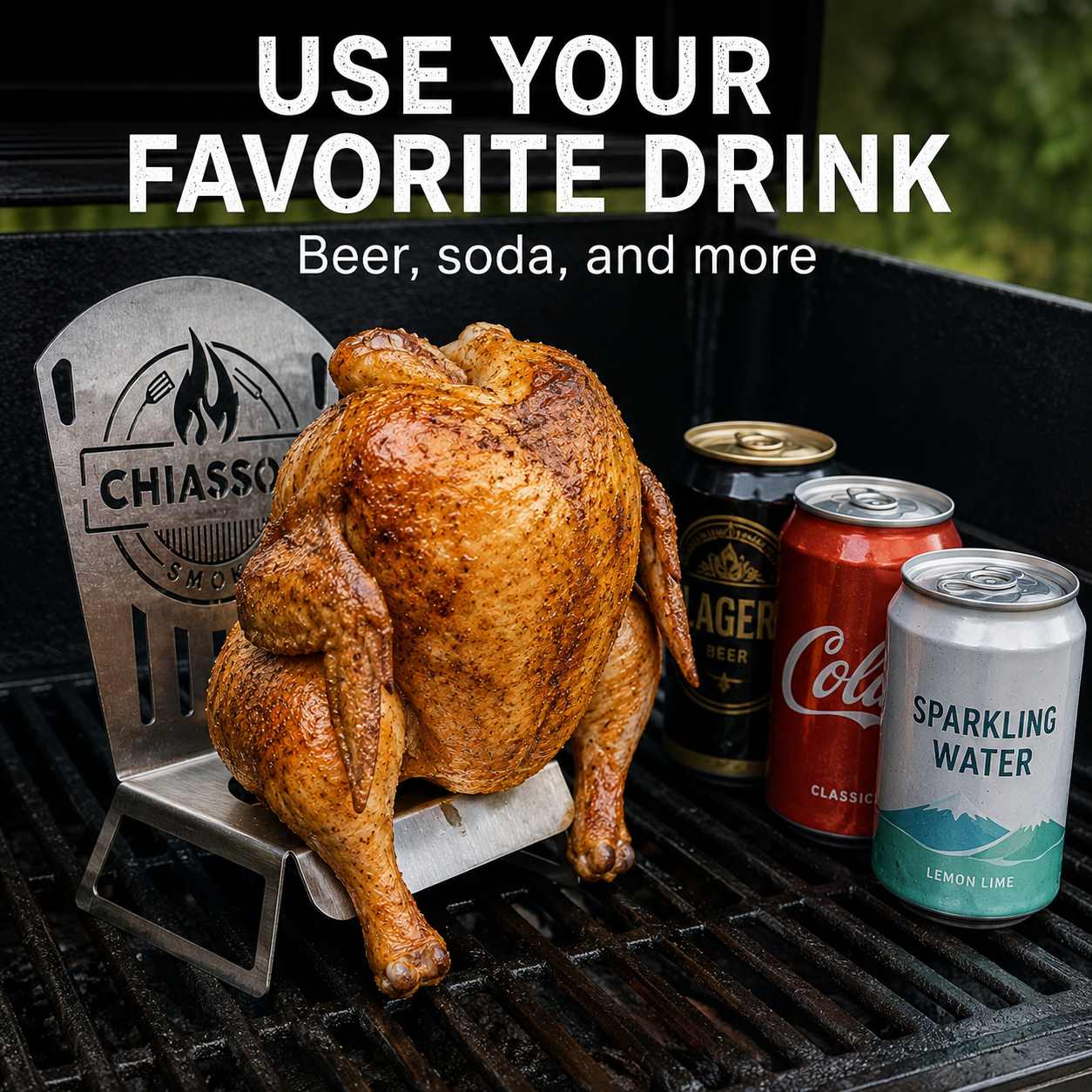Beer Can Roasted Chicken Throne – Makes Roasted Chicken Juicy