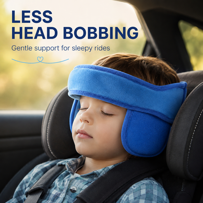 Child car seat headrest sleep support belt