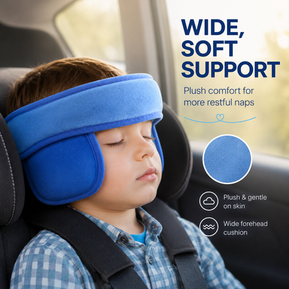 Child car seat headrest sleep support belt