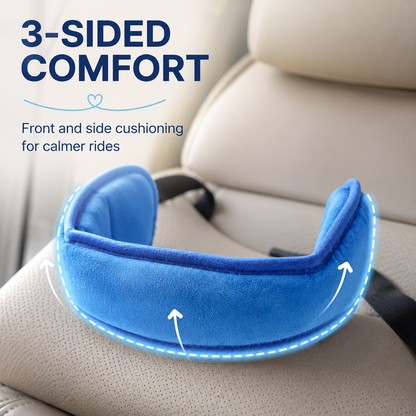 Child car seat headrest sleep support belt