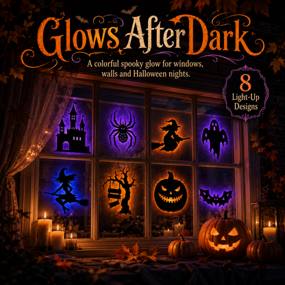 Halloween LED wall stickers – dazzling light effects create a spooky atmosphere