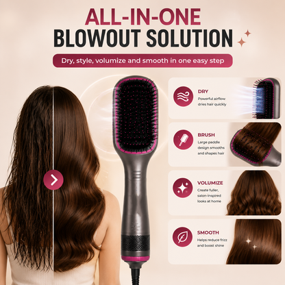 One-Step Hot Air Brush Styler - Dry, Smooth & Volumize Hair Effortlessly