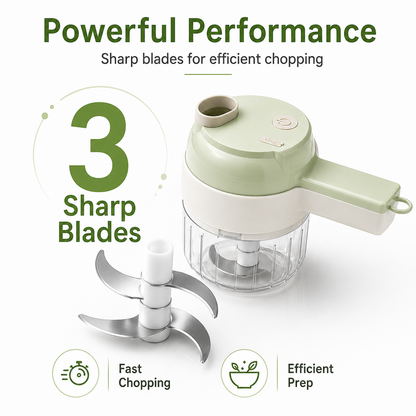 USB rechargeable handheld food processor, portable food processing tool