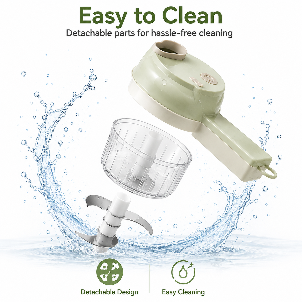 USB rechargeable handheld food processor, portable food processing tool