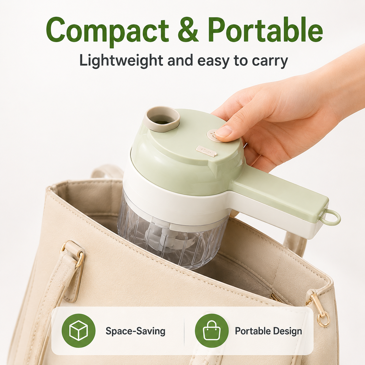 USB rechargeable handheld food processor, portable food processing tool